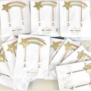 Meri Meri, BULK/LOT 48 Pcs. Shooting Star Cake Topper, Cake Decor Party Supplies